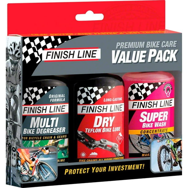 Finish Line Bike Care Value Pack, Includes DRY Lube, EcoTech Degreaser