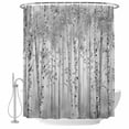 thumbnail image 2 of Gray Grey Forest Waterproof Fabric Shower Curtain,Grey Modern Art Oil Painting Waterproof Fabric Shower Curtain for Bathroom Curtains Bathtubs Hotel Shower Curtains with 12 Hooks Standard 72x72, 2 of 8