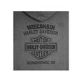 thumbnail image 2 of Harley-Davidson Men's Sentinel Zip-Up Fleece Hooded Sweatshirt - Charcoal (4XL), Harley Davidson, 2 of 2