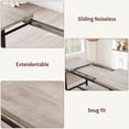 thumbnail image 6 of Dining Table Set for 4-6, 63" Large Extendable Dining Room Table Set for 6, Rectangle Kitchen Table with 2 Upholstered Soft Benches, Saving Space, Easy Assembl, 6 of 9