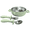 Green, variant on LulyBoo Suction Silicone Bowl and Spoon Set with Lid, Gray, 3-piece
