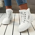 thumbnail image 2 of Mepaouo Women's Fashion Sport Snow Boots Lace up Arch Support Ankle Booties Workout Tennis Running Shoes, 2 of 6