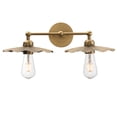 thumbnail image 2 of Pathson Vintage 2-light Metal Wall Sconce, Brass Finished Flower Shape Bedroom Living Room Lamp Fixture, 2 of 14