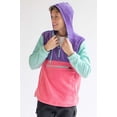 thumbnail image 3 of Ragstock Cotton Candy Color Blocked Polar Fleece Hoodie, 3 of 4