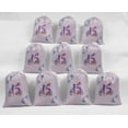 thumbnail image 5 of Darling Souvenir Purple Floral Quinceanera Party Supplies Favor Bags Gift Pouches 15 Pieces, 5 of 5
