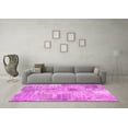 thumbnail image 3 of Ahgly Company Indoor Square Patchwork Pink Transitional Area Rugs, 5' Square, 3 of 4