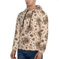 thumbnail image 3 of Wukai Cute Autumn Turkey Print Men Hoodies Fleece Sweatshirts Long Sleeve Sweaters Pullover Fall Outfits Winter Clothes-3X-Large, 3 of 7