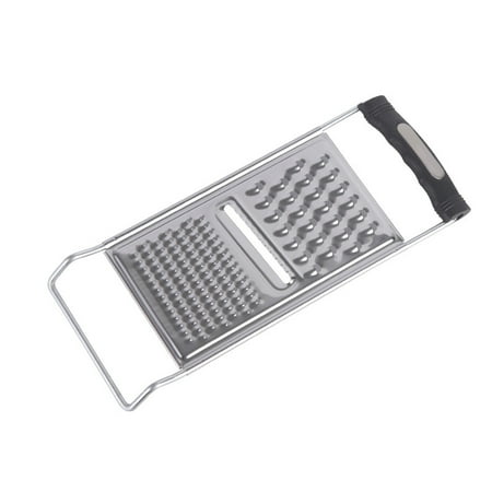 

RuiKe Stainless Steel No Skid Bottom Flat Grater Handheld Garlic Grater Kitchen Gadget for Ginger Soft Handle