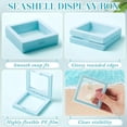 thumbnail image 3 of Triani 9Pcs Seashell Holder 3D Floating Display Box for Storage Display Shelf Room Coastal Decor 2.7 x 2.7 Inches Transparent Display Box Stackable for Friends Family Birthday Gift(Blue), 3 of 7