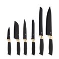 thumbnail image 2 of Beautiful 6-Piece Black Champagne Gold Knife Set, 2 of 3