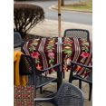 thumbnail image 4 of Outdoor Tablecloth with Umbrella Hole and Zipper, Merry Christmas Square Table Cloth 60x60 Inch Waterproof Tablecloth, Poinsettia Flower Xmas Leaves Bell New Year Picnic Table Cover for Patio Camping, 4 of 7