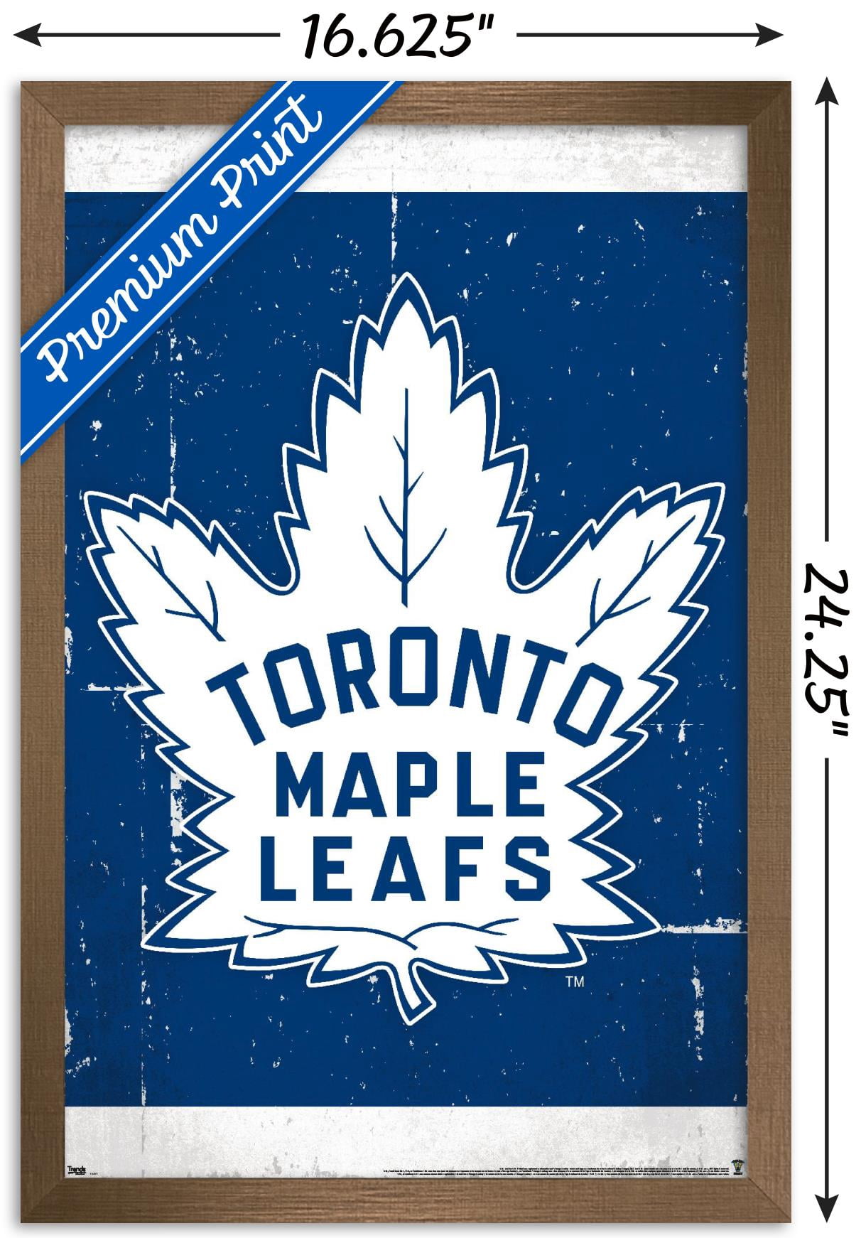 NHL Toronto Maple Leafs - Retro Logo 16 Wall Poster, 14.725" x 22.375", Framed