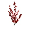 thumbnail image 1 of 4PCS Simulation Red Fruit Christmas Ornament Cuttings Bright Gold Metallic Froth 36cm Berry Decorations, 1 of 5