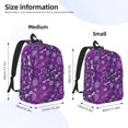 thumbnail image 2 of Xecao Purple Snowflakes for Canvas College Laptop Backpack, a Durable Rucksack for Both Men and Women, ideal for travel, school, and daily use Bag-Medium, 2 of 5