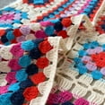 thumbnail image 4 of idosla Women Vintage Crochet Granny Square Cardigan Jumper Long Sleeve Open Front Floral Knit Sweater Knitwear Long Cardigan (Red, FREE SIZE), 4 of 7