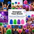 thumbnail image 4 of 15Pcs Cheerleading Pom Poms, Adorable Cheerleader Pompoms Hand Flowers for Kids Adults Ball Dance Sports Team Spirit Cheering Fancy Dress Night Party, Blue, 4 of 6