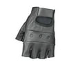 Raider Leather Fingerless Men's Motorcycle Premium Driving Gloves (Black, X-Small)