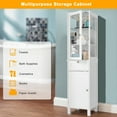 thumbnail image 3 of FCH Single Drawer Double Door MDF Spray Paint Bathroom Cabinet White, 3 of 9