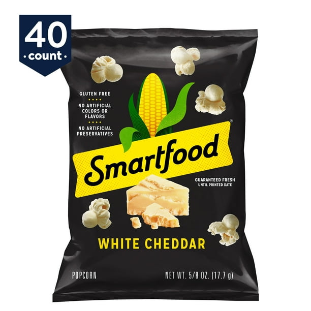 Smartfood White Cheddar Popcorn, 40 Ct (0.625 Oz. Bags) - Walmart.com 