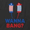 thumbnail image 2 of Wanna Bang T-Shirt | Patriotic American Black Tee Gift, 2 of 5