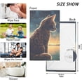 thumbnail image 6 of SKYSONIC Towels Set of 2 Cat Lake Starry Sky Print for Bathroom Kitchen Travel 16×28 inch, Cotton Bath Towels Lightweight Quickdry for Bathroom Ktichen Travel SPA Gym, 6 of 7