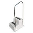 thumbnail image 2 of TAYLOR MADE PRODUCTS Stepsafe Double Dock Step Handrail Attachment, 19.5" W x 49" H, Includes Rail Only, Aluminum Construction, Added Safety, Fits 2-Step Models - 47201, Silver, White, Black, 2 of 2