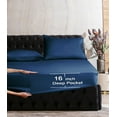 thumbnail image 2 of Extra Deep Pocket Fitted Sheet - Ultra-Soft, Wrinkle-Free Microfiber, Fully Elasticized for Mattresses up to 16 Inches, Hotel-Quality, Machine Washable, Full Navy, 2 of 5