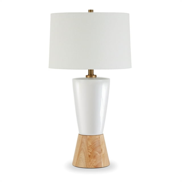 Lampe de Table en Céramique en Bois