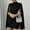 #0137-Black, variant on Women's Turtleneck Cape Sleeve Mini Dress, Allover Sequin Bodycon Gown, Dramatic Evening Attire for Cocktail Party and Holiday Events Gift