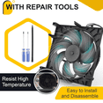 thumbnail image 5 of Xbox Series S Internal Cooling Fan Replacement Fan Cooler for Xbox Series S Console CPU Cooling Fan with Repair Tools, 5 of 7