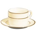 thumbnail image 1 of Ten Strawberry Street Cream Double Gold - Cup And Saucer - Set Of 6, 1 of 2
