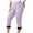 Pink, variant on Wyobmus Women's Capri Leggings Knee Length High Waist Tights Solid Color Tummy Control Non See Through Lace Bottom Workout Yoga Pants Black