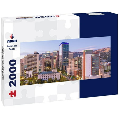 Noah Jigsaw Puzzle Salt Lake City, Utah, USA downtown financial district cityscape at twilight panorama 2000 pieces