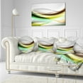 thumbnail image 3 of Designart Abstract Green Yellow Waves - Abstract Throw Pillow - 12x20, 3 of 5