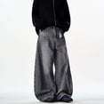 thumbnail image 3 of Mrmall Mens Baggy Loose Fit Jeans Wide Leg Long Jeans Vintage Y2K Hip Hop Denim Jeans Streetwear, 3 of 6