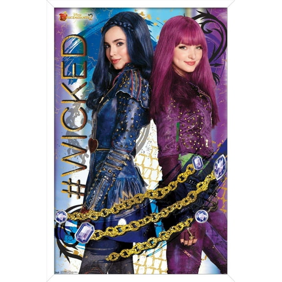 Disney Descendants 2 - Wicked Wall Poster, 14.725" x 22.375", Framed