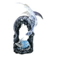 thumbnail image 2 of Ebros 21"H White Frozen Dragon On Cavern With Wyrmling Hatchling In Egg Statue, 2 of 7