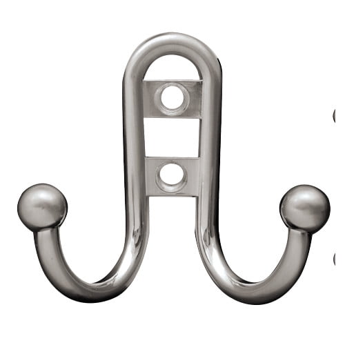 Franklin Brass Double Prong Robe Hook With Ball End In Satin Nickel, 5 