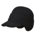 thumbnail image 2 of Opvise Women Men Fashion Winter Hat Solid Color Ear Protection Keep Warm Thicken Elastic Cold-proof Soft Unisex Thick Anti-slip Hat for Adult Black, 2 of 8