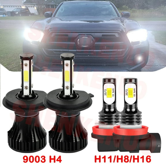 H4 9003 High&Low Beam for Toyota vanza 2007 2008 2009 2010 2011 2012 2013 2014 2015 LED Headlights H11 Fog Lights 4pcs