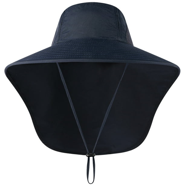 Fishing Cap Wide Brim Unisex Sun Hat with Neck Flap for Travel Camping