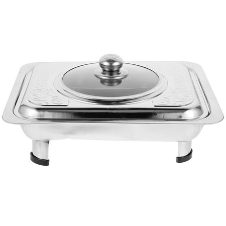 

1Pc Safe Thickened Food Holder Stainless Steel Food Tray Flat Square Tray