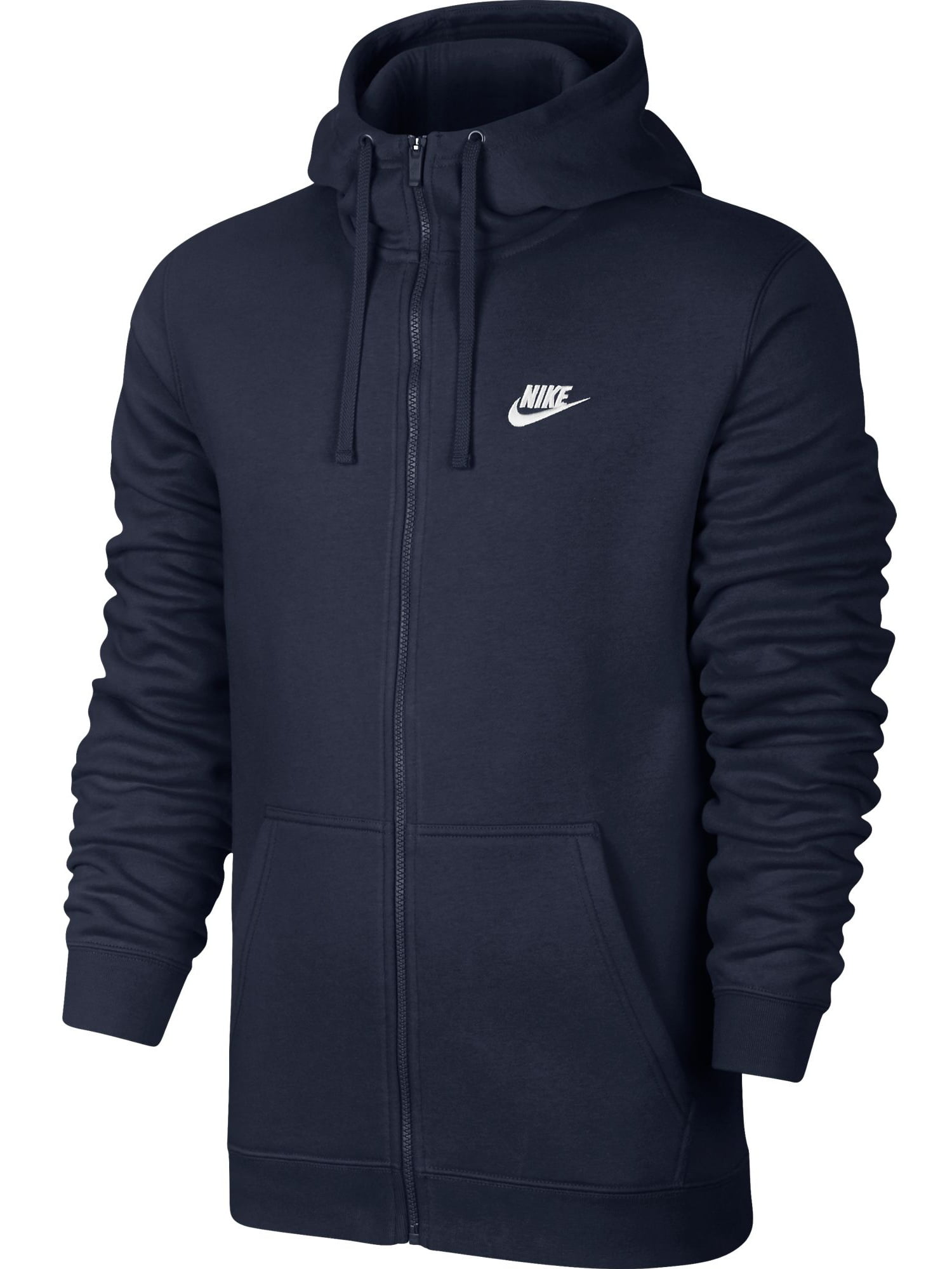 Nike - nike club fleece full zip longsleeve men's hoodie blue/white ...
