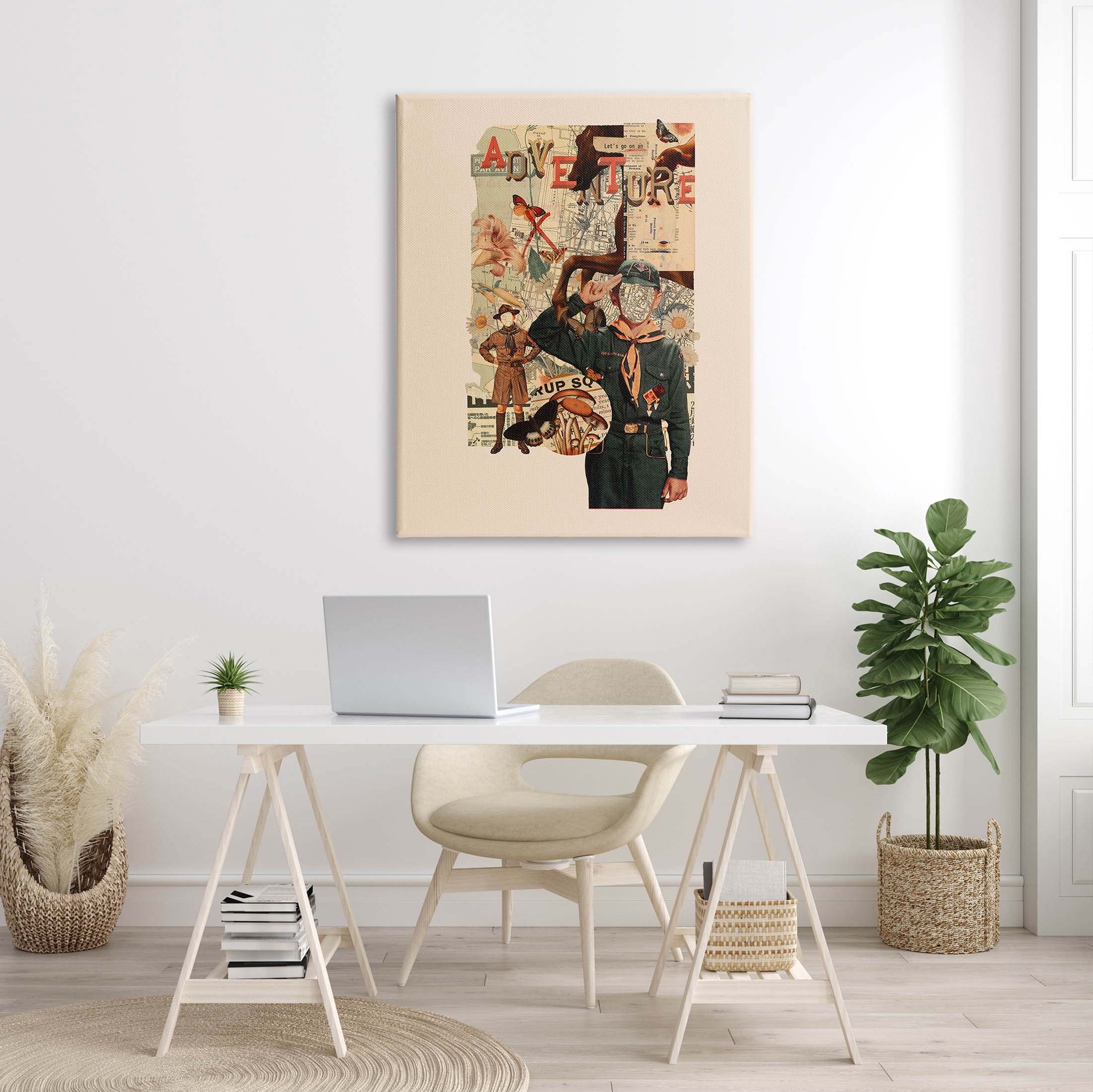 Stupell Industries Surreal Adventure Botanical Collage Graphic Art Gallery Wrapped Canvas Print Wall Art, Design by Matheus Lopes Castro