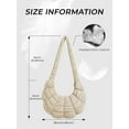 thumbnail image 3 of Puffer Quilted Crossbody Bags Purse Cloud Puffy Crescent Tote Bag Designer Dumpling Padded Shoulder Satchel for Women, 3 of 5