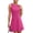 E - Hot Pink, variant on Women's Summer A-Line Sleeveless Boat Neck Mini Dress Party Club Little Short Dresses