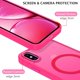 thumbnail image 5 of Funda para iPhone X, funda para iPhone Xs, compatible con carga inalámbrica Magsafe, translúcida, mate, fina, a prueba de golpes, antiarañazos, antiamarilleo, protectora para iPhone X/XS, rosa, 5 of 8