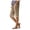 Khaki, variant on Knee Length Shorts for Women 2026 Summer Cotton Linen Elastic Waist Straight Leg Casual Shorts with Pockets Loungewear