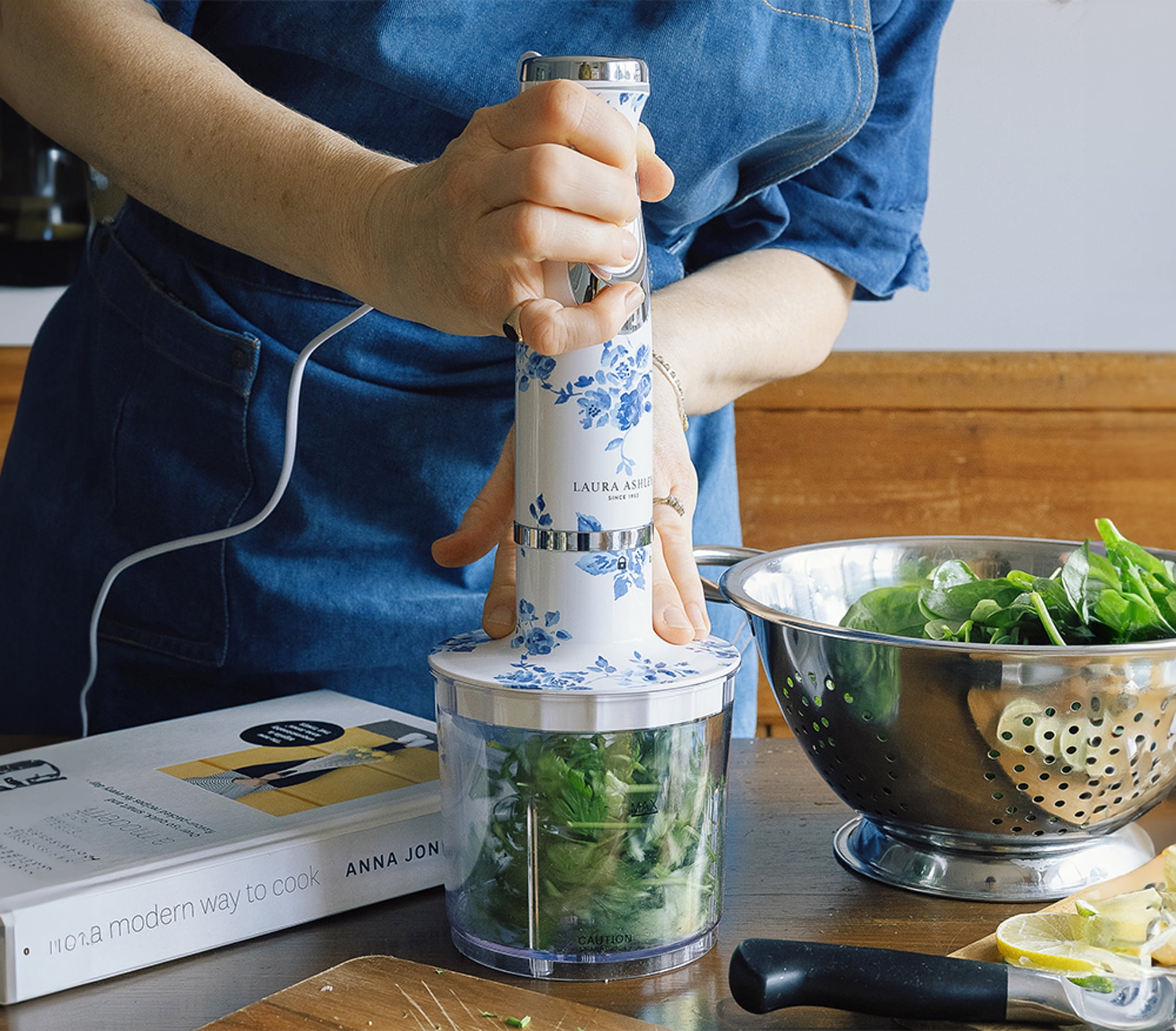 VQ Laura Ashley 500-watt Hand Blender 4-in-1 Set, China Rose
