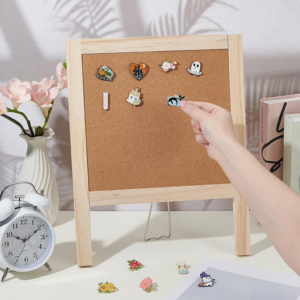 Small Cork Board for Desk Cork Board with Stand Desk Decorative Pin Bulletin Board DIY